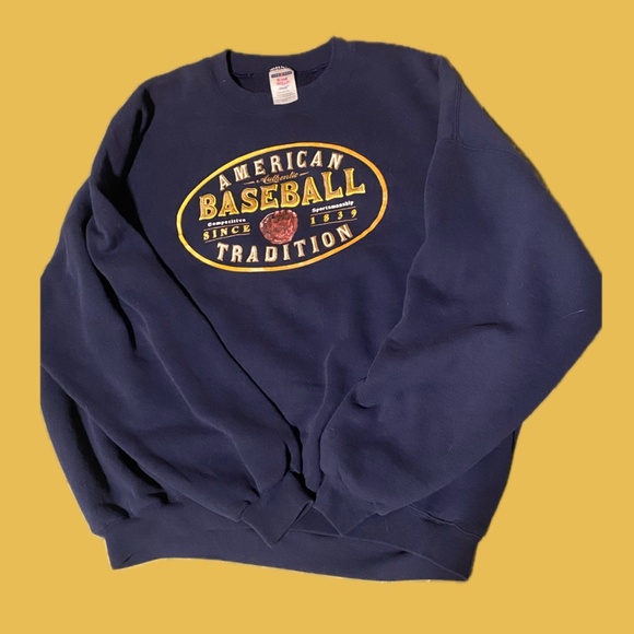 American Vintage Tops - Vintage American Baseball Image Sweatshirt